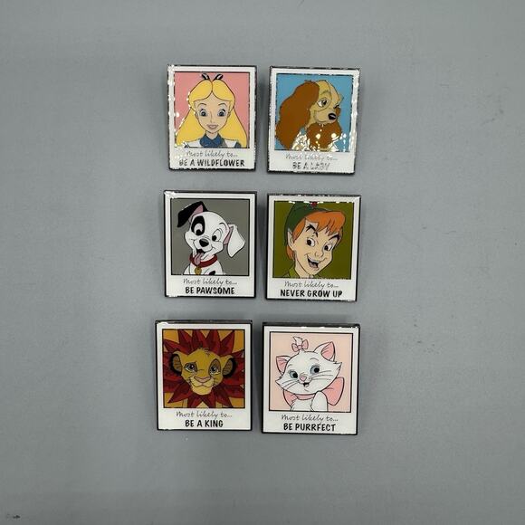 Loungefly Jewelry - Loungefly Disney Yearbook Portrait Blind Enamel Pins FULL SET OF 6 New Open Box